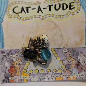 Cat-A-Tude Fishing Cat Pin